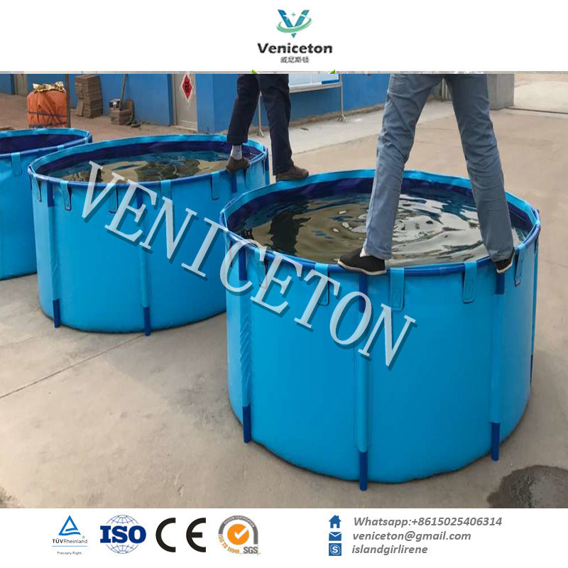 Hot Sale foldable circular pvc plastic fish farm tank Aquaculture tank