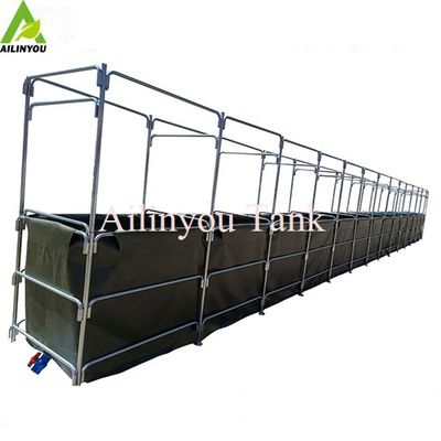 10m3 - 500m3 Galvanized Steel Tube Frame Fish Tank Flexible PVC Fish Pond Tank shrimp farming