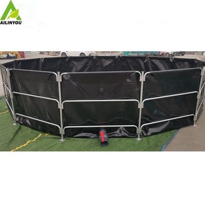 Whosale Flexible PVC Tarpaulin  Pond Foldable Fish  Tank  200L ~500,000Liters
