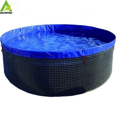 Custom 10000L Fish Farming Canvas Round Pvc Tarpaulin Fish Pond Tank 10000 Liter