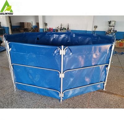 F5000 Litre Pvc Tarpaulin Fish  Farming Tank Aquaculture Tilapia Catfish Farming Water Tank For Fish
