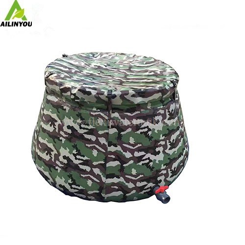 Collapsed Water Storage Pvc Coated Tarpaulin Fabric Flexible Onion Shape Water Storage Bladder Tank