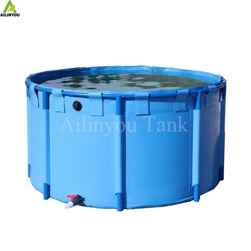 High quality pvc tarpaulin fish pond 2000Liters biofloc fish farming tank