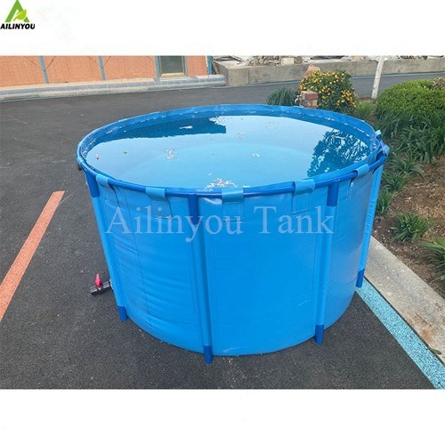 High quality pvc tarpaulin fish pond 2000Liters biofloc fish farming tank