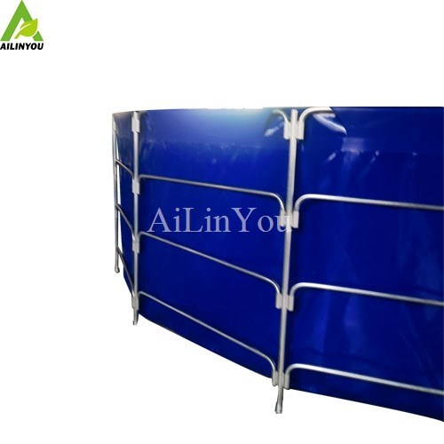 Wholesale Custom Pvc Tarpaulin Coated Fish Pond  Aquaculture Fish Farming Large Tanks For Farming Fish