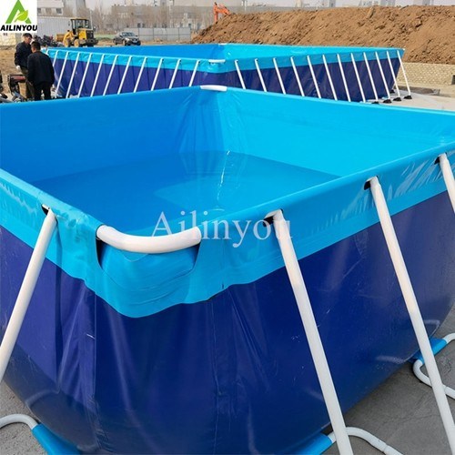 Factory Supply  Metal Frame Rectangular Above Ground Water Storage Pool for water treatment