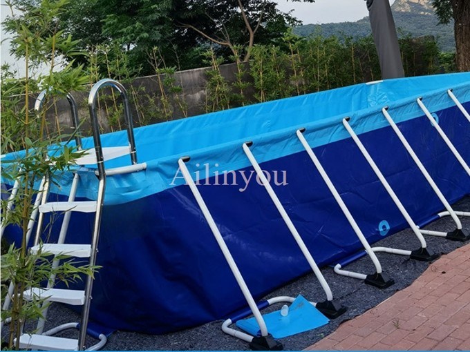 Factory Supply  Metal Frame Rectangular Above Ground Water Storage Pool for water treatment