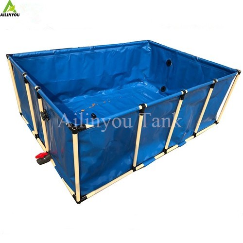 Durable Foldable Square and Round PVC Tarpaulin Fish Farming Pond Tank Breeding Pools
