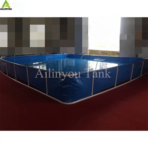 Hot-dip galvanized steel support PVC lined liner for tilapia farming professional fish tank