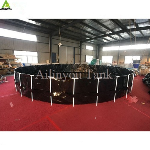 Hot-dip galvanized steel support PVC lined liner for tilapia farming professional fish tank