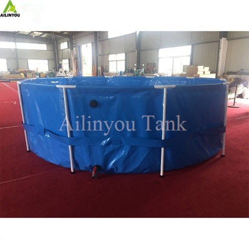 Hot-dip galvanized steel support PVC lined liner for tilapia farming professional fish tank