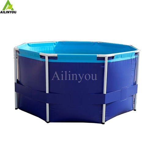 Hot Selling Moveable Fish Pool For Sale Pvc Fish Pond Plastic Fish Farming Tank
