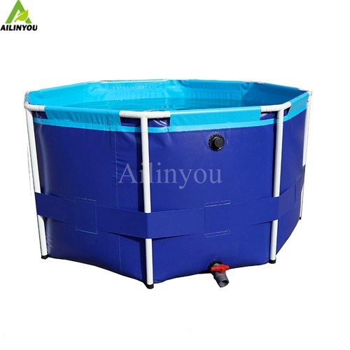 Hot Selling Moveable Fish Pool For Sale Pvc Fish Pond Plastic Fish Farming Tank