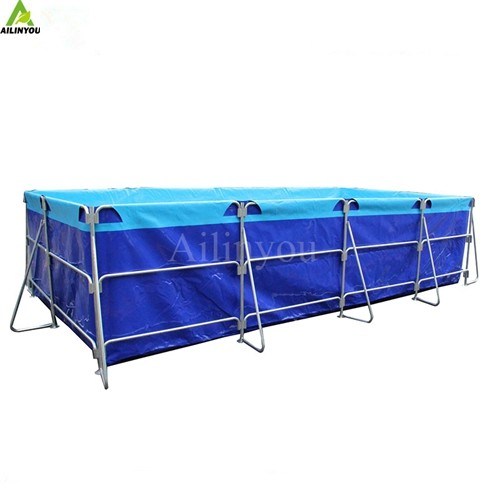 China Ailinyou Hot Sale 2000L Aquaculture Tank  2x1x1m Fish Farming Tank with Galvanized Steel Pipe