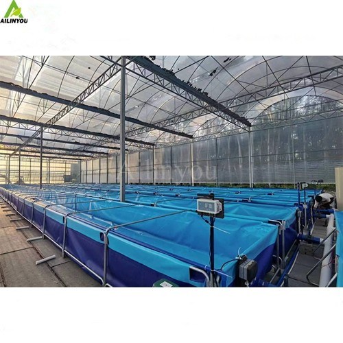 China Ailinyou Hot Sale 2000L Aquaculture Tank  2x1x1m Fish Farming Tank with Galvanized Steel Pipe
