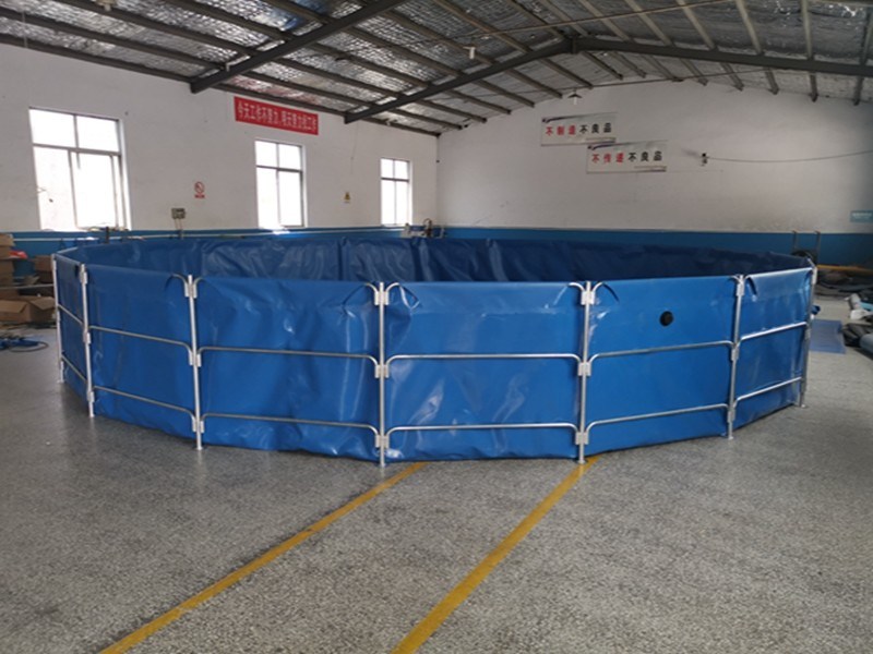 Lightweight and Durable PVC Fish Farming Tank for Easy Transportation with Galvanized steel pipe