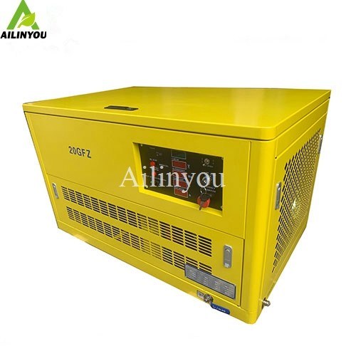 Ailinyou  Factory  Custom-Made Double Fuel Biogas and Gasoline  Generator for power generation 20KVA