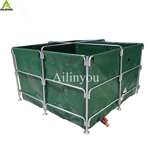 Recirculating Biofloc Aquaculture Tarpaulin Fish Pond Tank Equipment Fish Farming System Above Ground for Aquaculture