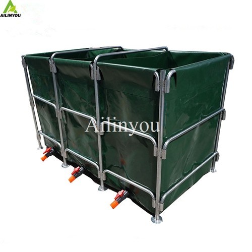 Recirculating Biofloc Aquaculture Tarpaulin Fish Pond Tank Equipment Fish Farming System Above Ground for Aquaculture