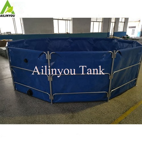 Hot sell PVC Canvas Fish Tank Farming Round Fish Pond Tank  tilapia farming