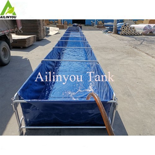 10m3 - 500m3 Galvanized Steel Tube Frame Fish Tank Flexible PVC Fish Pond Tank shrimp farming