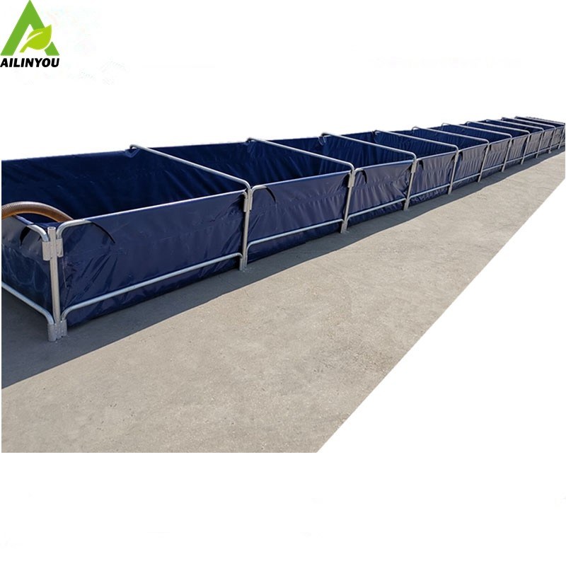 500L-10000L canvas fish tank ras aquaculture indoor fish farm for sale