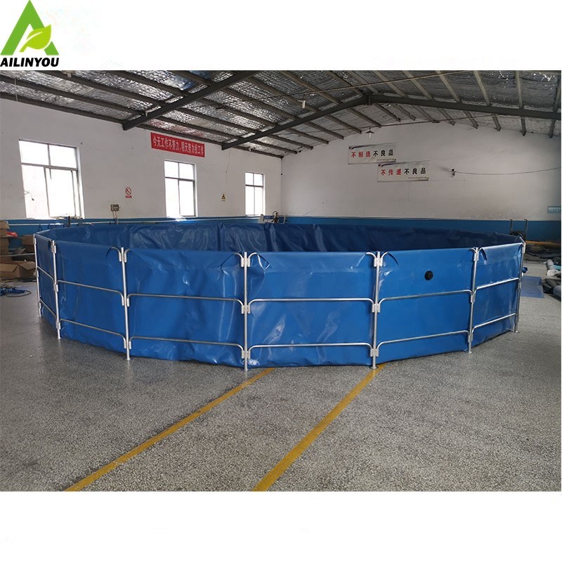 500L-10000L canvas fish tank ras aquaculture indoor fish farm for sale