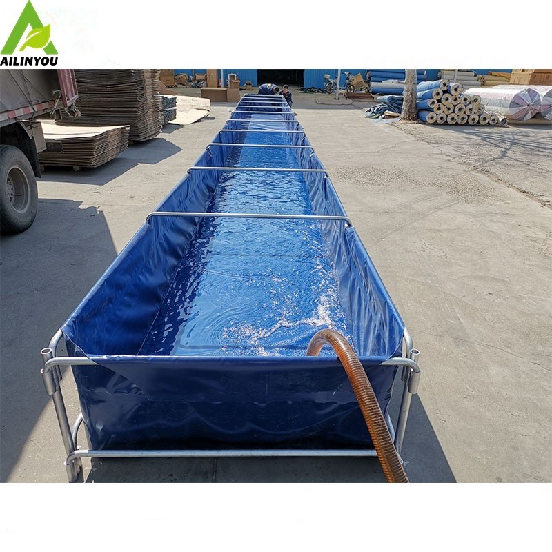 Flexible pvc coated fabric catfish farming fish farming equipment for sale