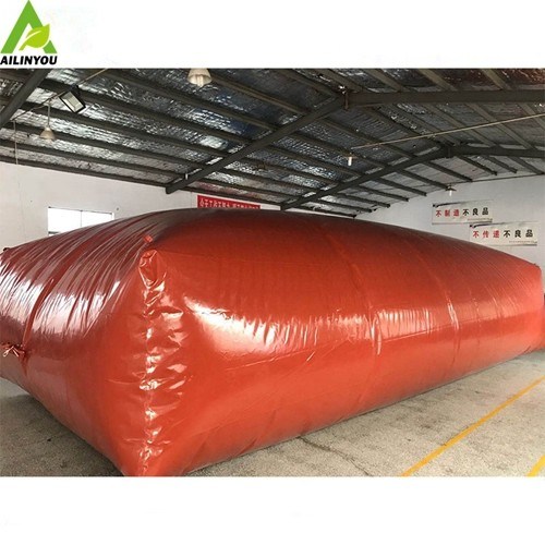 Chinese manufacturer PVC flexible red mud home use storage balloon biogas bag