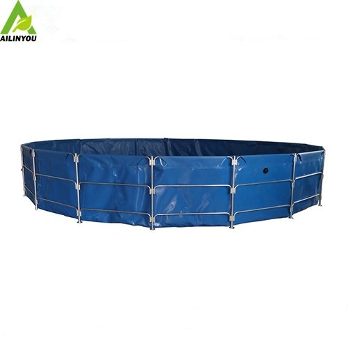 Hot Sale Collapsible PVC Tarpaulin Fish Farming Tanks Indoor Outdoor Biofloc Fish Farming Tank