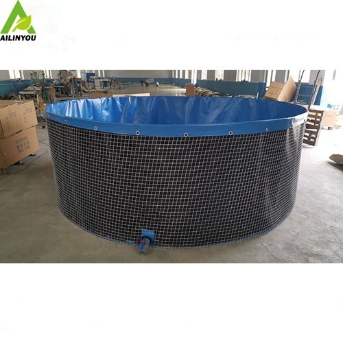 Hot Sale Flexible Fish Tank  and Fish Farming Tank  Plastic PVC Canvas Fish Farming Tank