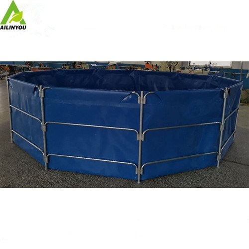 Hot Sale Flexible Fish Tank  and Fish Farming Tank  Plastic PVC Canvas Fish Farming Tank
