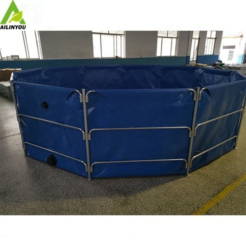 Moble Aquacuture Tank for RAS System  20,000L Good Quality Wire Mesh Tank For Fish Farming Equipment