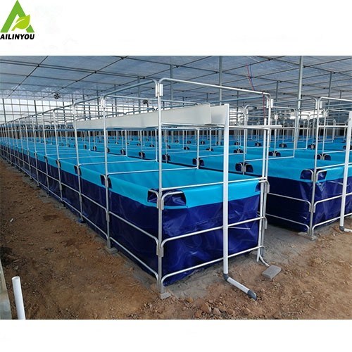 5m3 - 1000m3 Galvanized Steel Tube Metal Frame Pvc Collapsible Fish Farming Tank Pond
