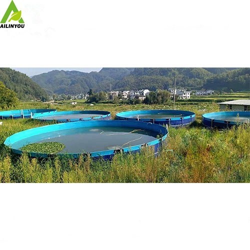 Waterproof  PVC Canvas Fish Tank Farming Round  Foladable PVC Tarpaulin Tank Fish Pond