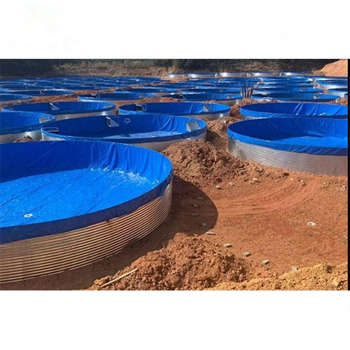 Ailinyou Pvc Coated Tarpaulin Biofloc Fish Farming  Tank 5000 Liter pvc Tarpaulin Fish Tank