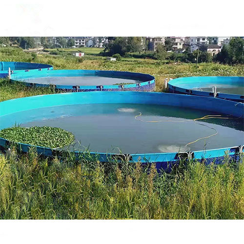 15000L Round Pond Tilapia Fish Farming Tanks RAS Circular Aquacuture Corrugated Tanks