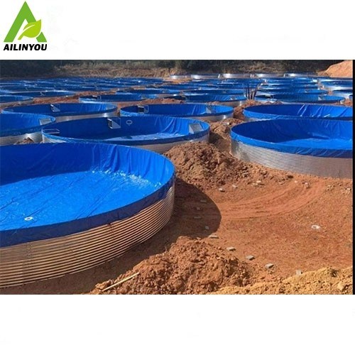 Foldable Round Pvc Tarpaulin Liner For Biofloc Fish Tank 10000 ltr Fish Farming Tank