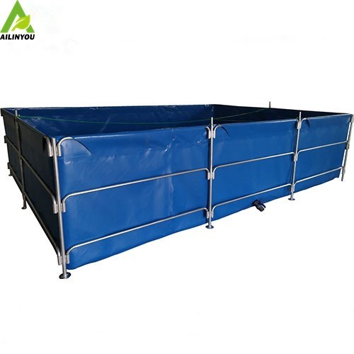 Foldable Round Pvc Tarpaulin Liner For Biofloc Fish Tank 10000 ltr Fish Farming Tank