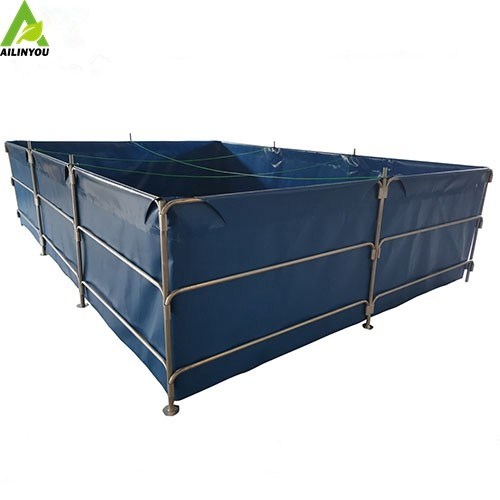 China Manufacturer Waterproof  PVC Tarpaulin Biofloc Fish Tank Folding Tilapia Fish Farming Tank