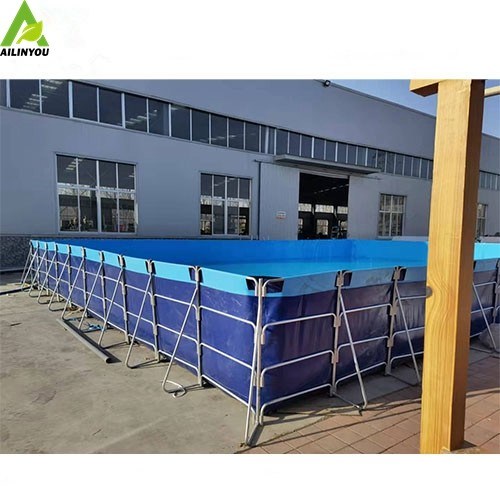 Customized Rectangular Aquaculture Tanks 40000 Liter Commercial fish farm tanks for sale