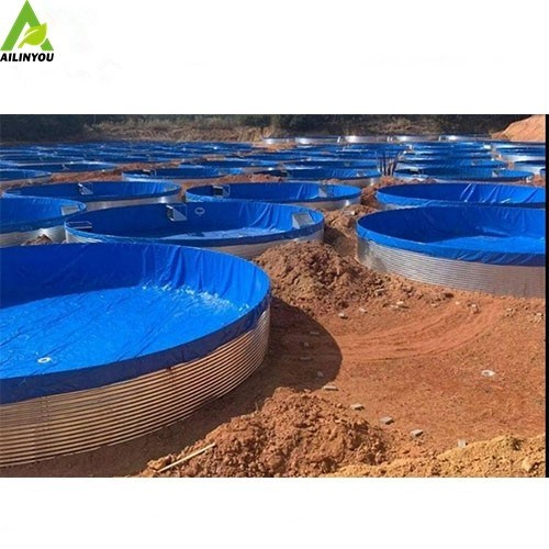 Movable New Galvanized Sheet Fish Pond Farm Irrigation Fish Breeding Tanks Galvanized Steel Water Storage Tank