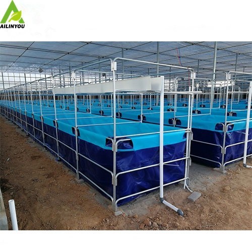 China Manufacturer Waterproof  PVC Tarpaulin Biofloc Fish Tank Folding Tilapia Fish Farming Tank