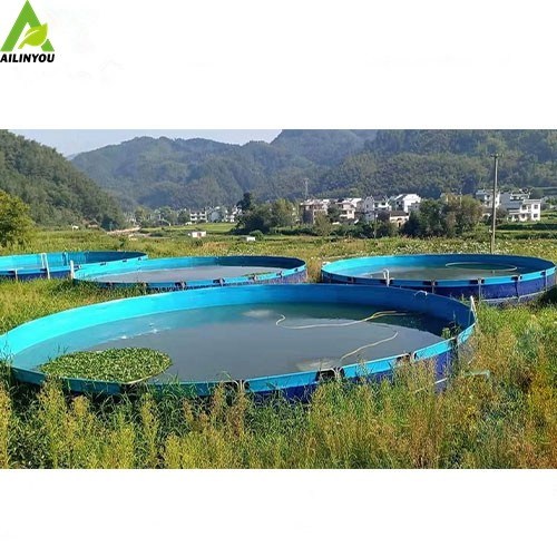 High Quality Galvanized Round Frame Water Tank Round Fish Farming Tank Tarpaulin Cheaper Price Customized Size