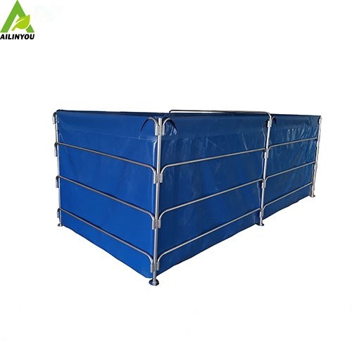 5m3 - 1000m3 Galvanized Steel Tube Metal Frame Pvc Collapsible Fish Farming Tank Pond