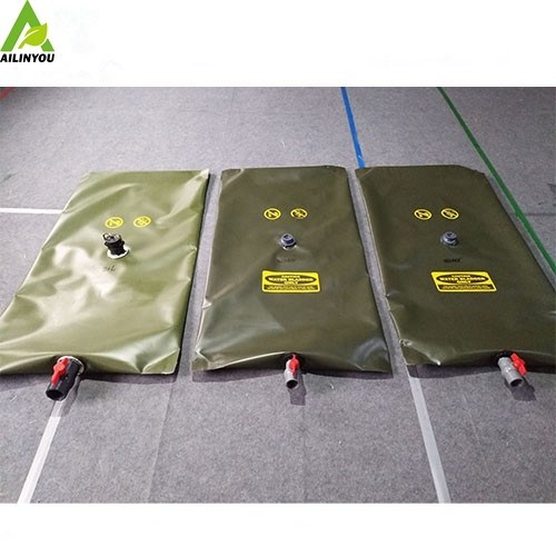 Cheap Price High Quality 500 Liter  PVC Tarpaulin Water Bladder  Tank for Water Storage Army Use