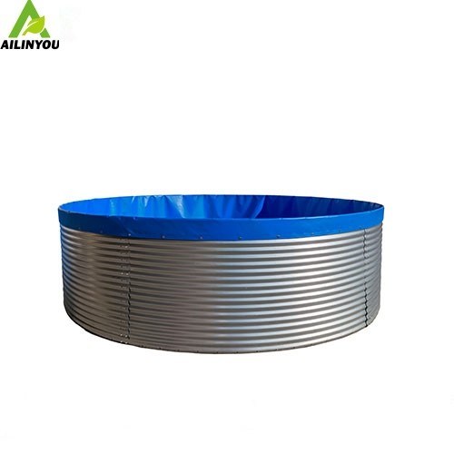 High Quality Galvanized Round Frame Water Tank Round Fish Farming Tank Tarpaulin Cheaper Price Customized Size