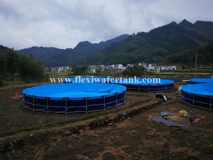 41000 Liter Diameter 6m x Height 1.45m Galvanize Biofloc Tank Large ...